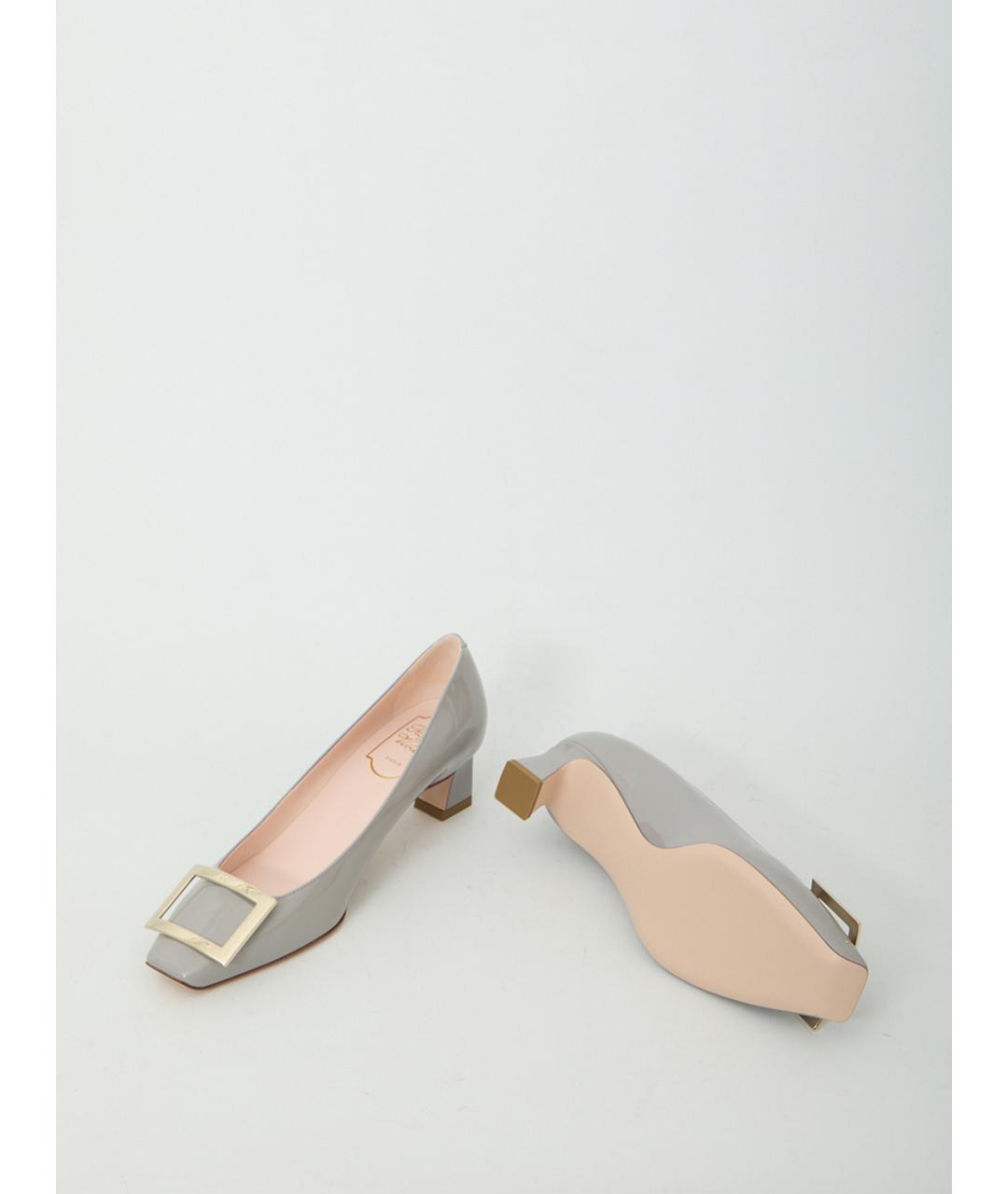 ROGER VIVIER Серые кожаные туфли, фото 5