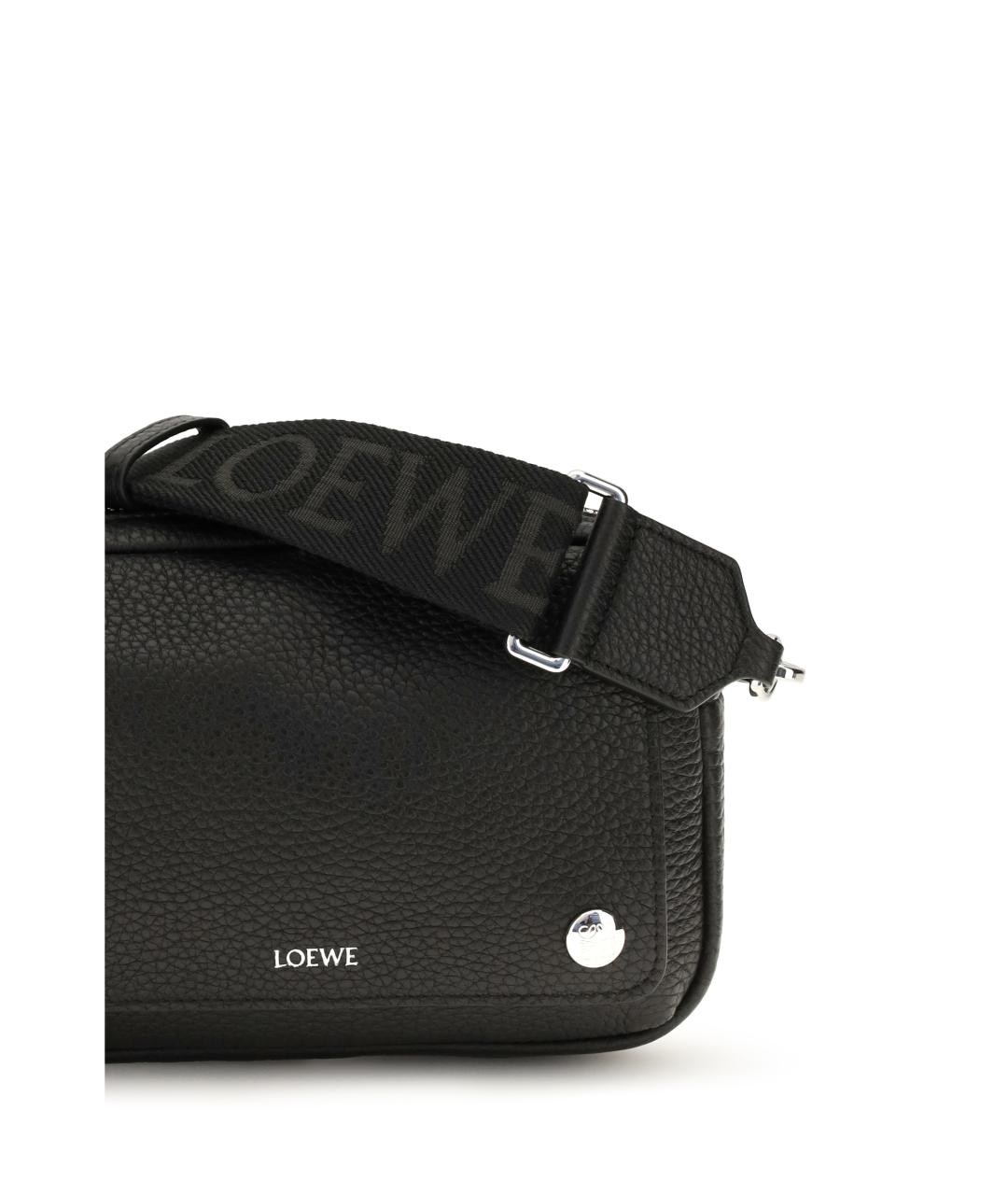 LOEWE Черная кожаная сумка на плечо, фото 4