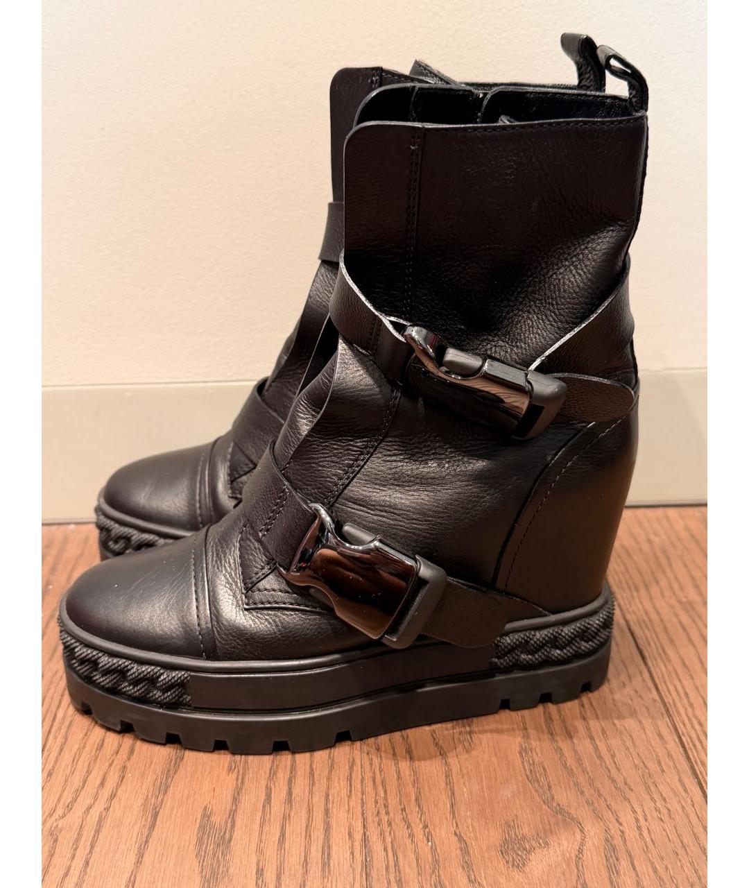 CASADEI Черные кожаные ботильоны, фото 5
