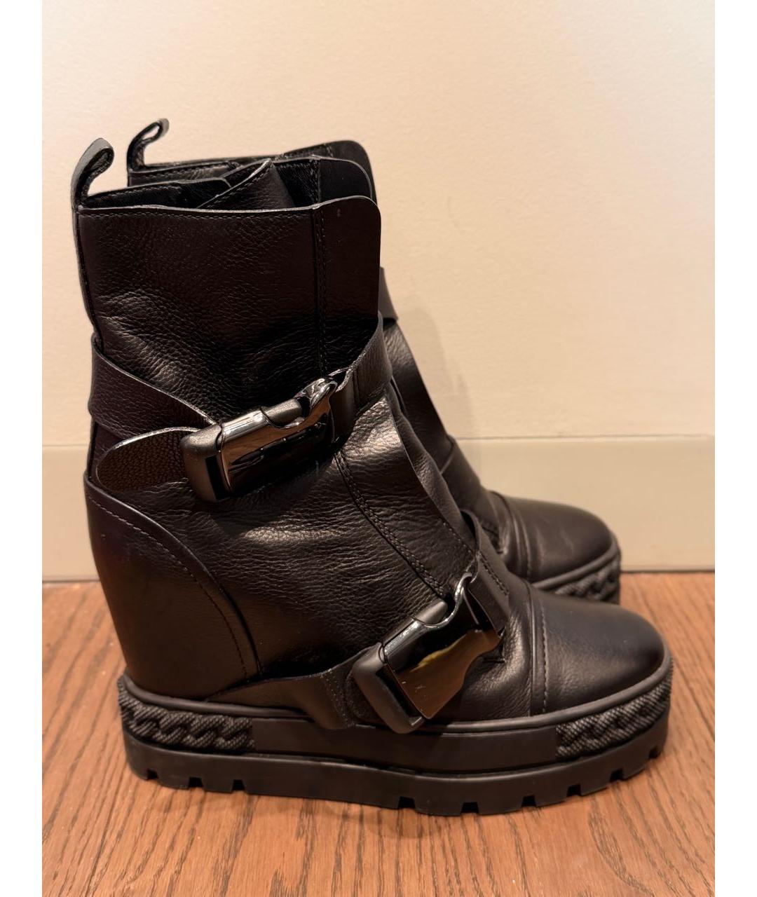 CASADEI Черные кожаные ботильоны, фото 8