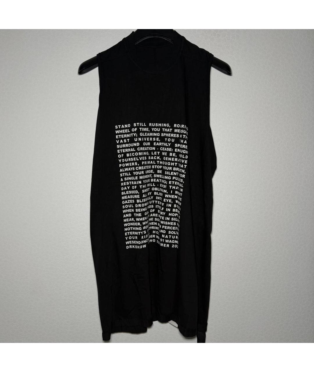 RICK OWENS DRKSHDW Черная хлопковая майка, фото 7