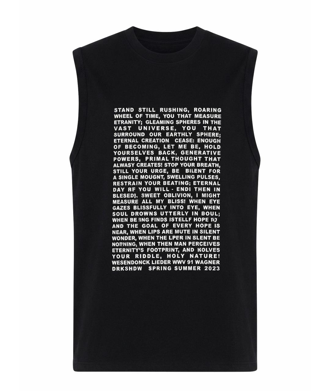 RICK OWENS DRKSHDW Черная хлопковая майка, фото 1
