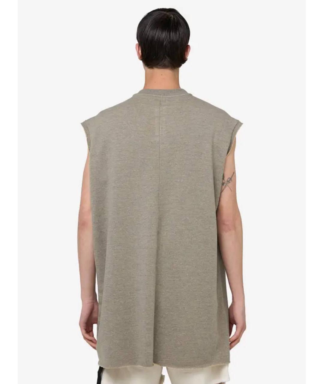 RICK OWENS DRKSHDW Серая хлопковая майка, фото 4
