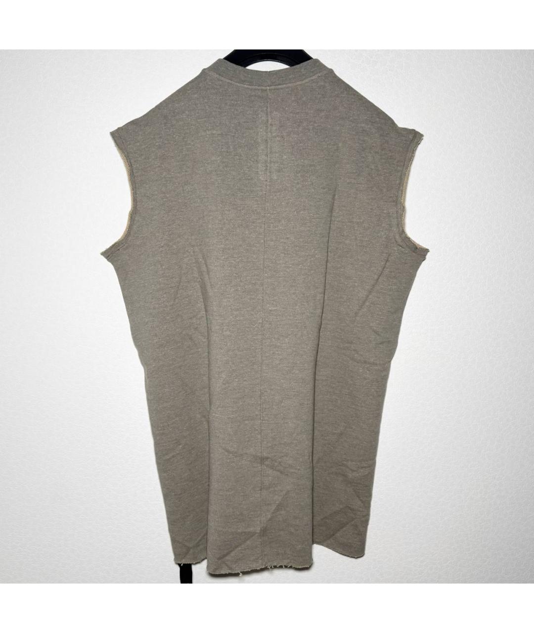RICK OWENS DRKSHDW Серая хлопковая майка, фото 3
