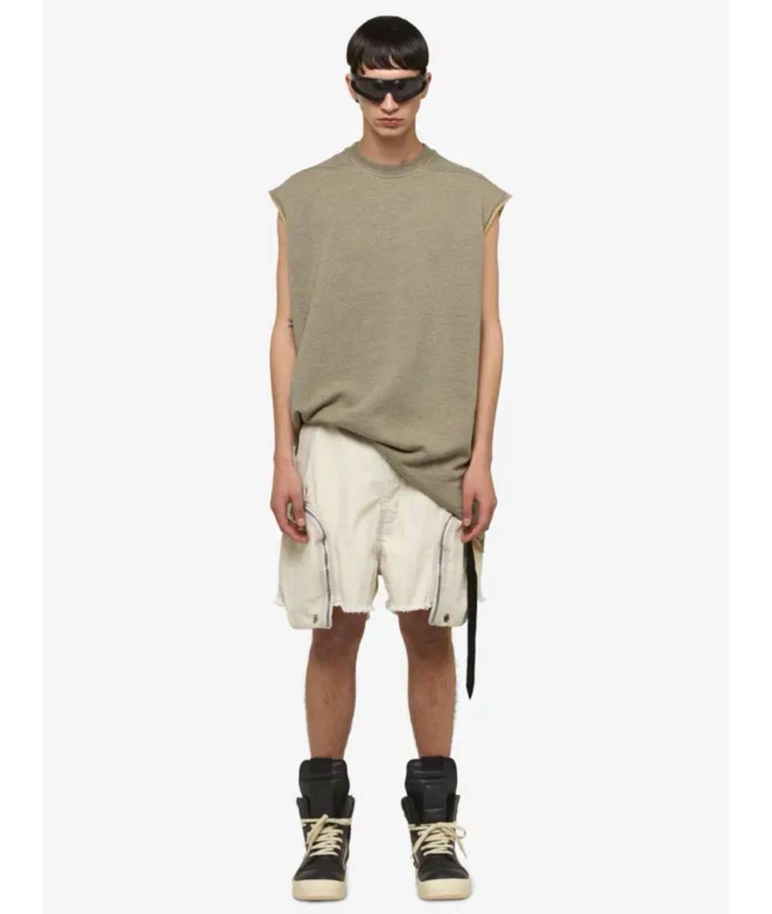 RICK OWENS DRKSHDW Серая хлопковая майка, фото 7