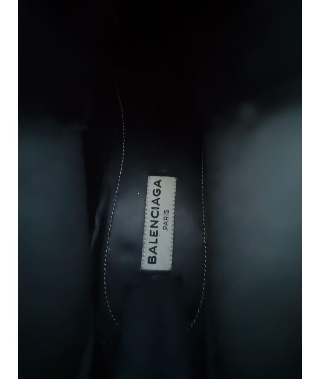 BALENCIAGA Черные кожаные ботильоны, фото 6