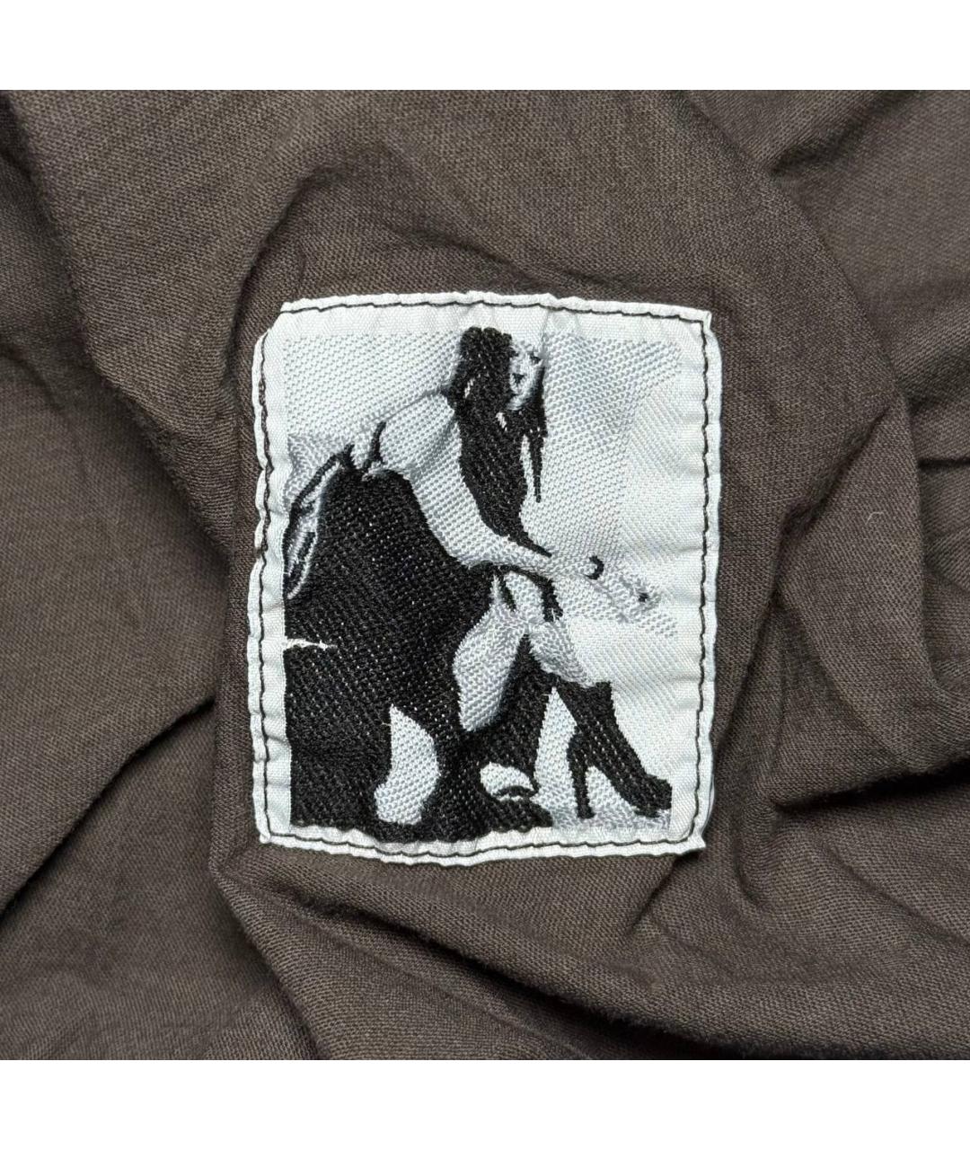 RICK OWENS DRKSHDW Коричневая хлопковая майка, фото 5