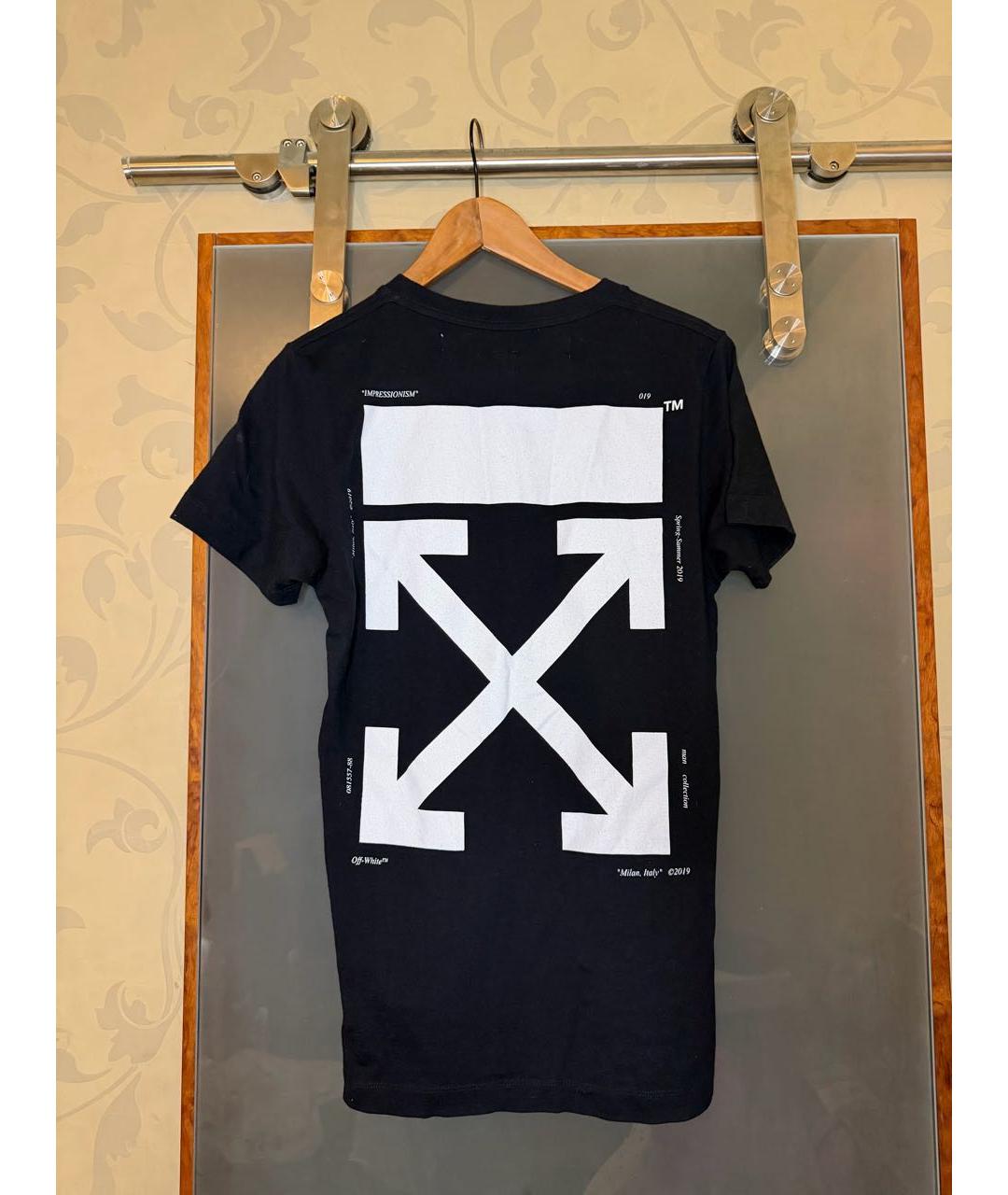 OFF-WHITE Черная хлопковая футболка, фото 3