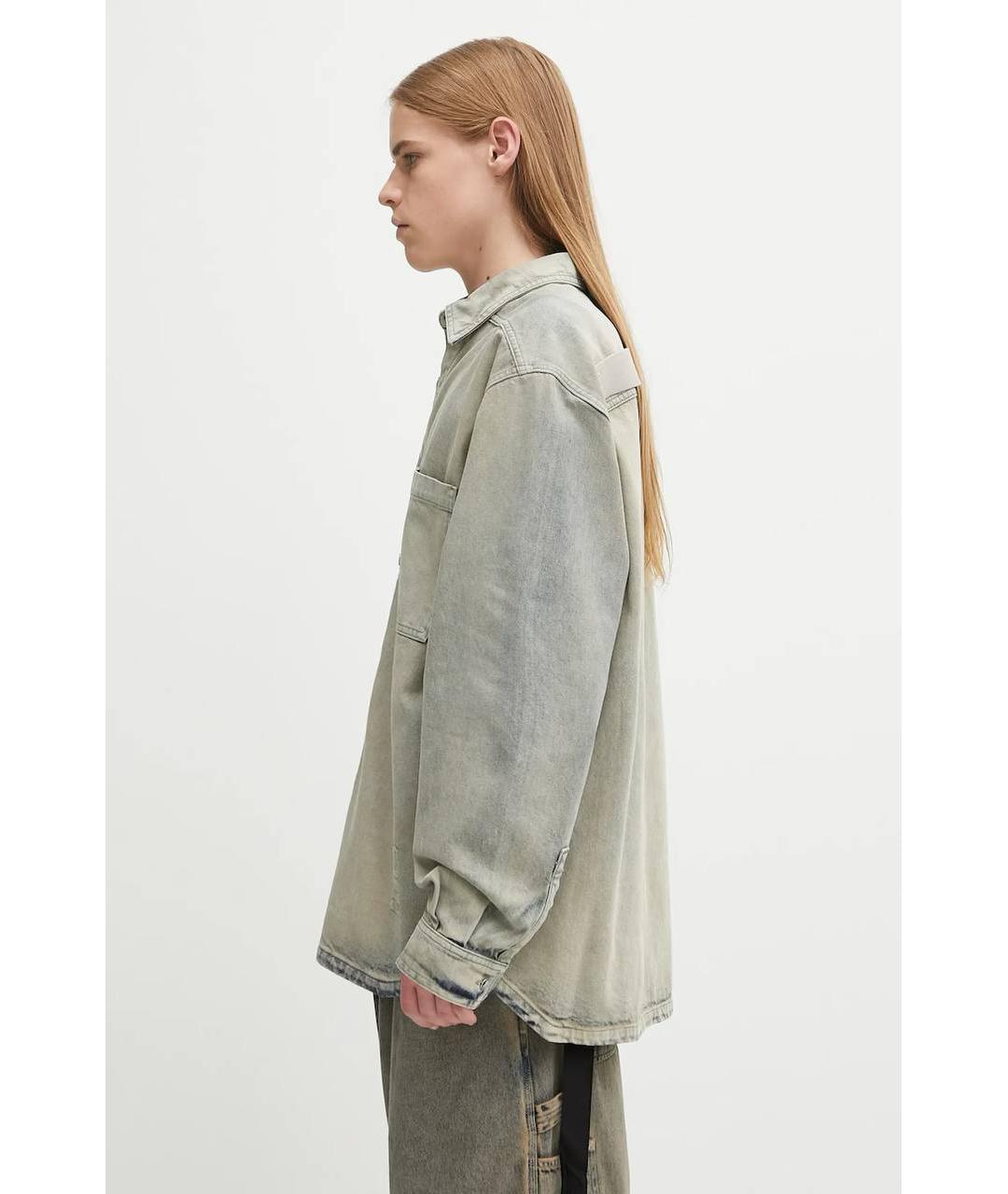 RICK OWENS DRKSHDW Голубая кэжуал рубашка, фото 7
