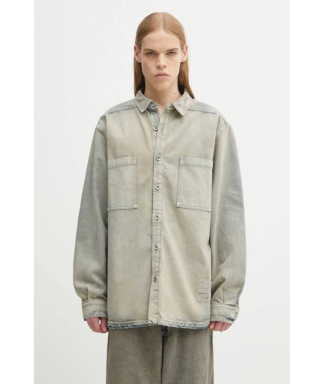 RICK OWENS DRKSHDW Голубая кэжуал рубашка, фото 2