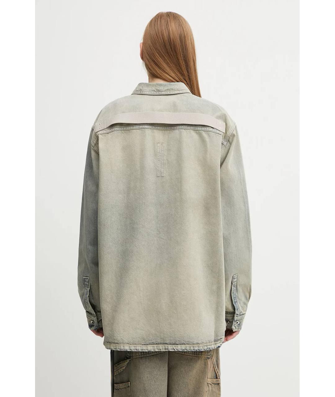 RICK OWENS DRKSHDW Голубая кэжуал рубашка, фото 4