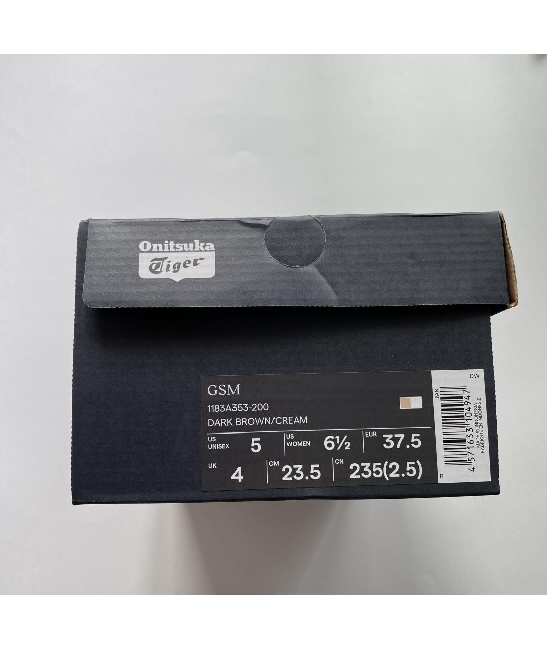 ONITSUKA TIGER Коричневые кожаные кеды, фото 9