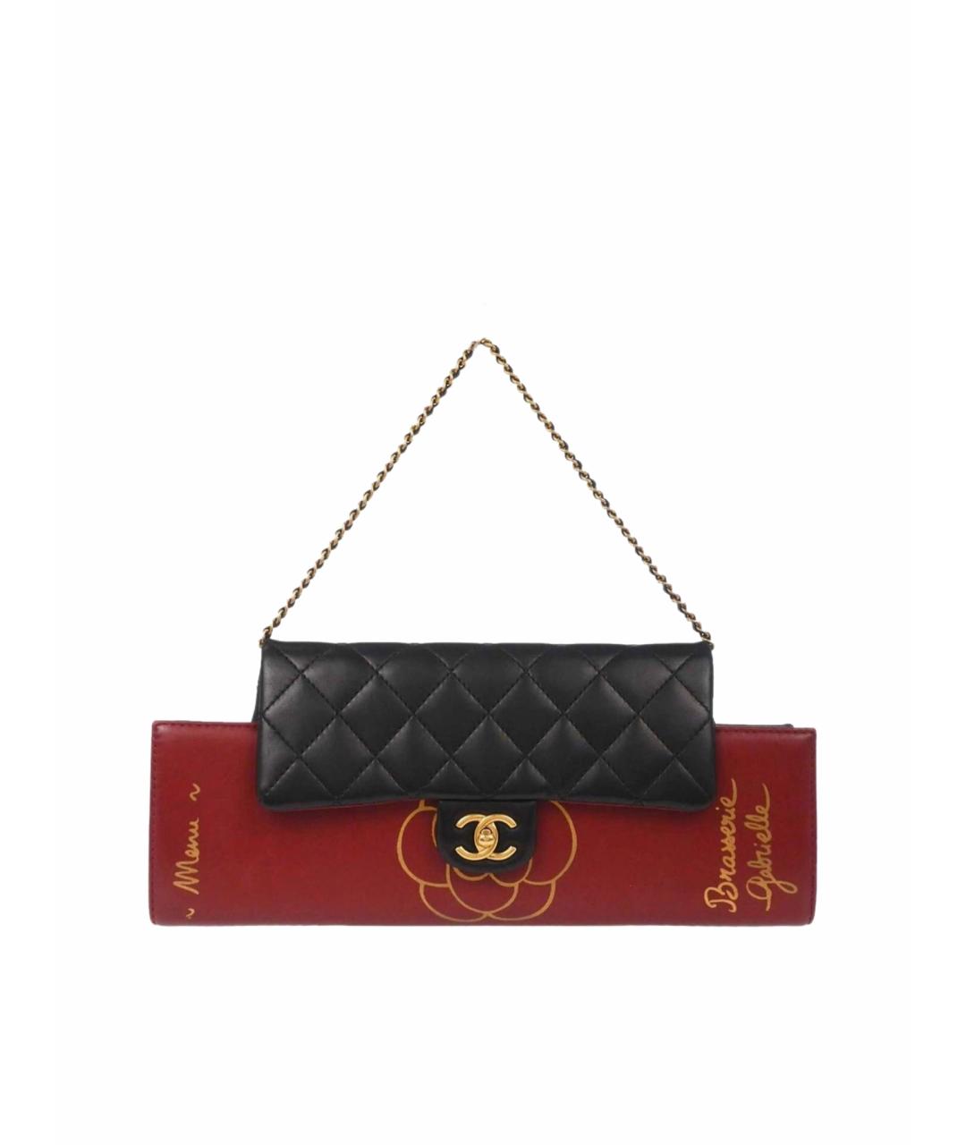 CHANEL Бордовая кожаная сумка через плечо, фото 1