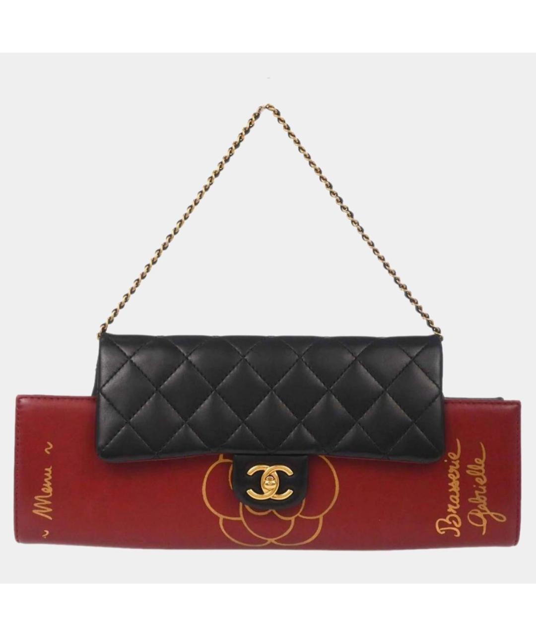 CHANEL Бордовая кожаная сумка через плечо, фото 9