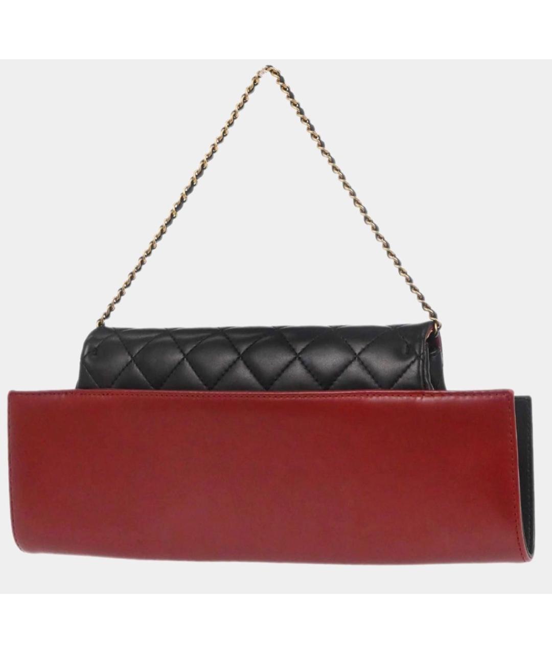 CHANEL Бордовая кожаная сумка через плечо, фото 3