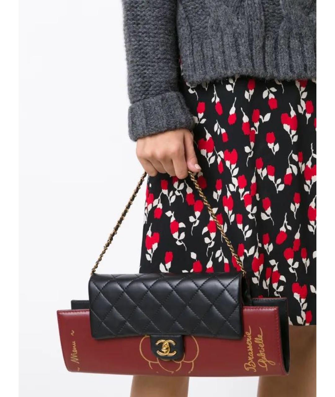 CHANEL Бордовая кожаная сумка через плечо, фото 7