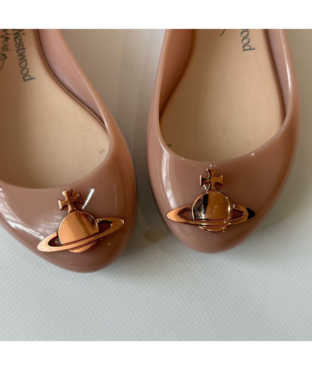 VIVIENNE WESTWOOD Коралловые резиновые балетки, фото 5