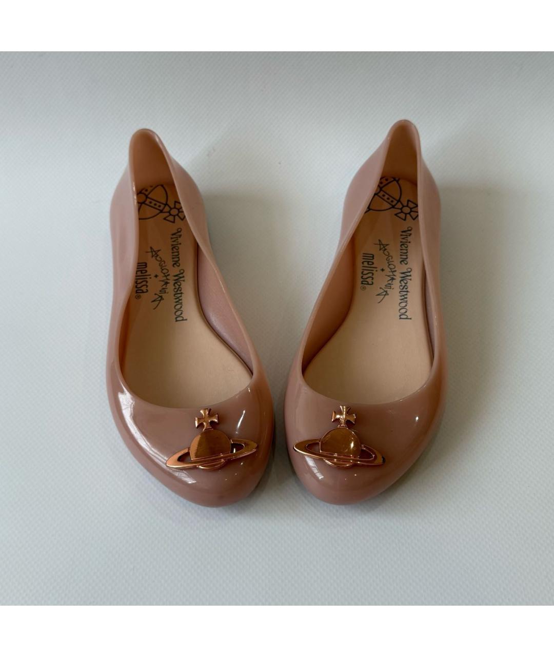 VIVIENNE WESTWOOD Коралловые резиновые балетки, фото 2