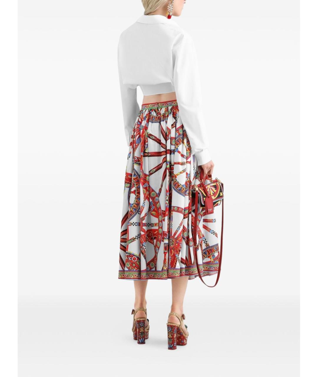 DOLCE&GABBANA Хлопковая юбка миди, фото 3
