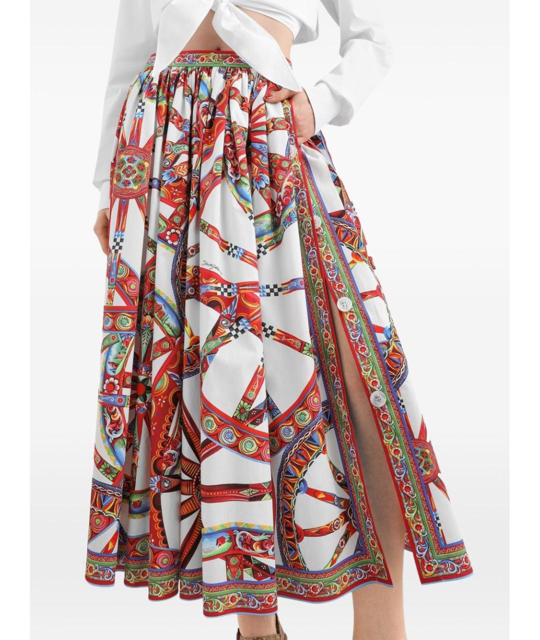DOLCE&GABBANA Хлопковая юбка миди, фото 5
