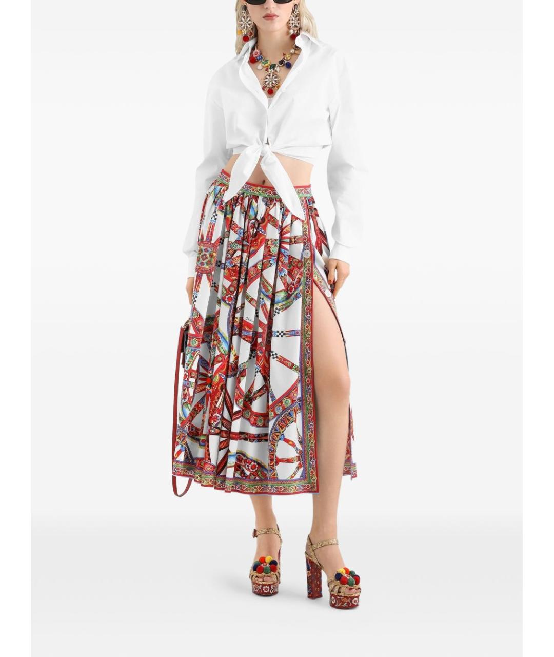 DOLCE&GABBANA Хлопковая юбка миди, фото 2