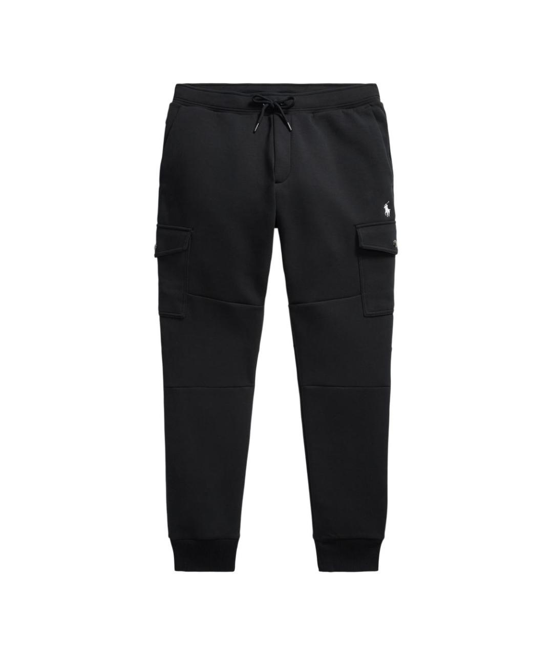 RALPH LAUREN Черные полиэстеровые повседневные брюки, фото 1