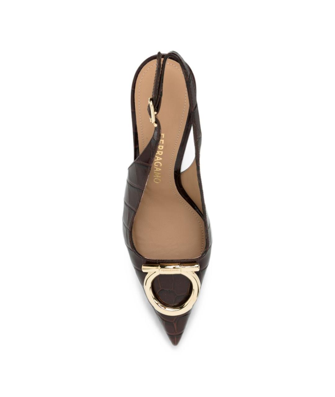 FERRAGAMO Коричневые кожаные туфли, фото 2