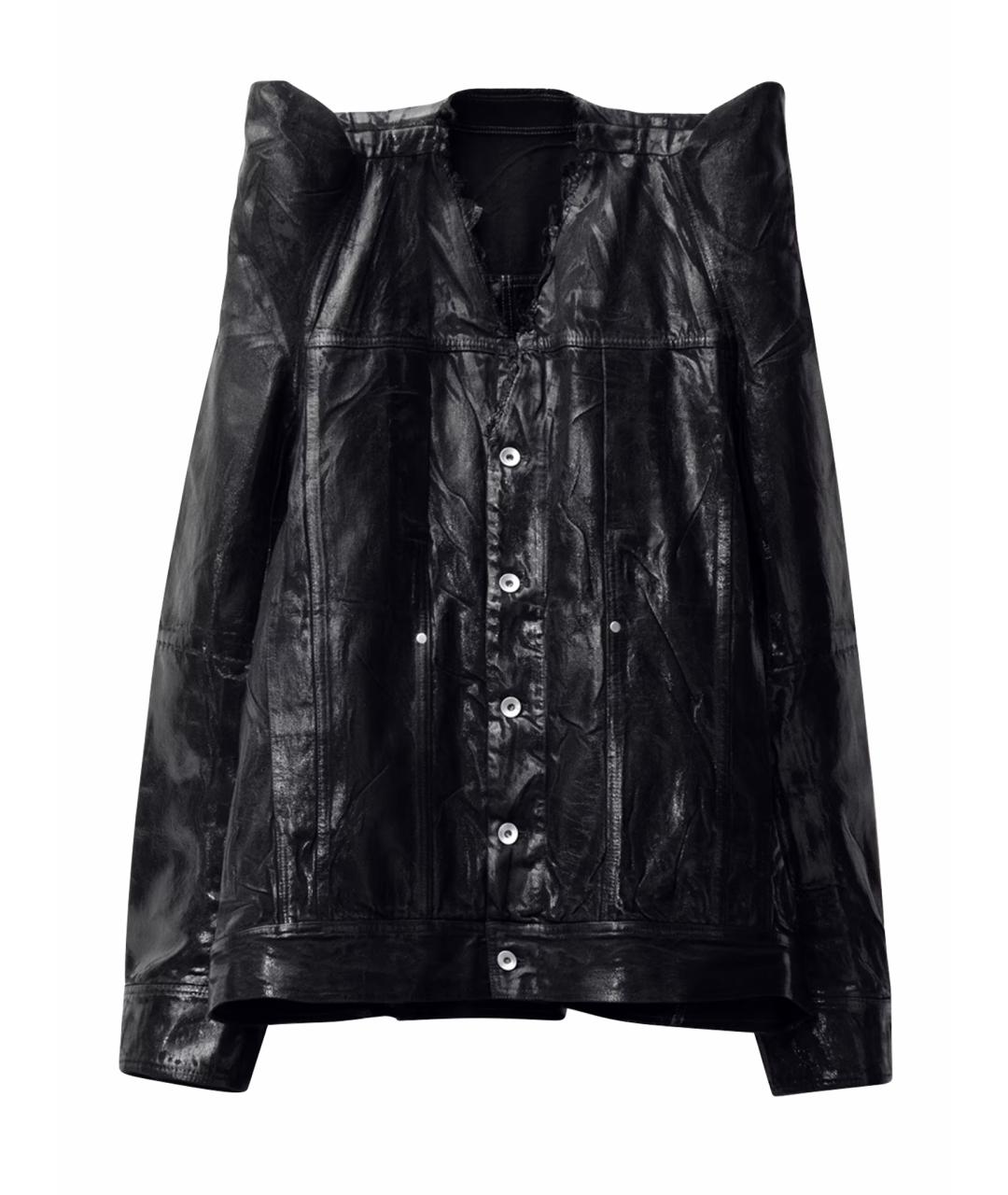 RICK OWENS Черная деним куртка, фото 1