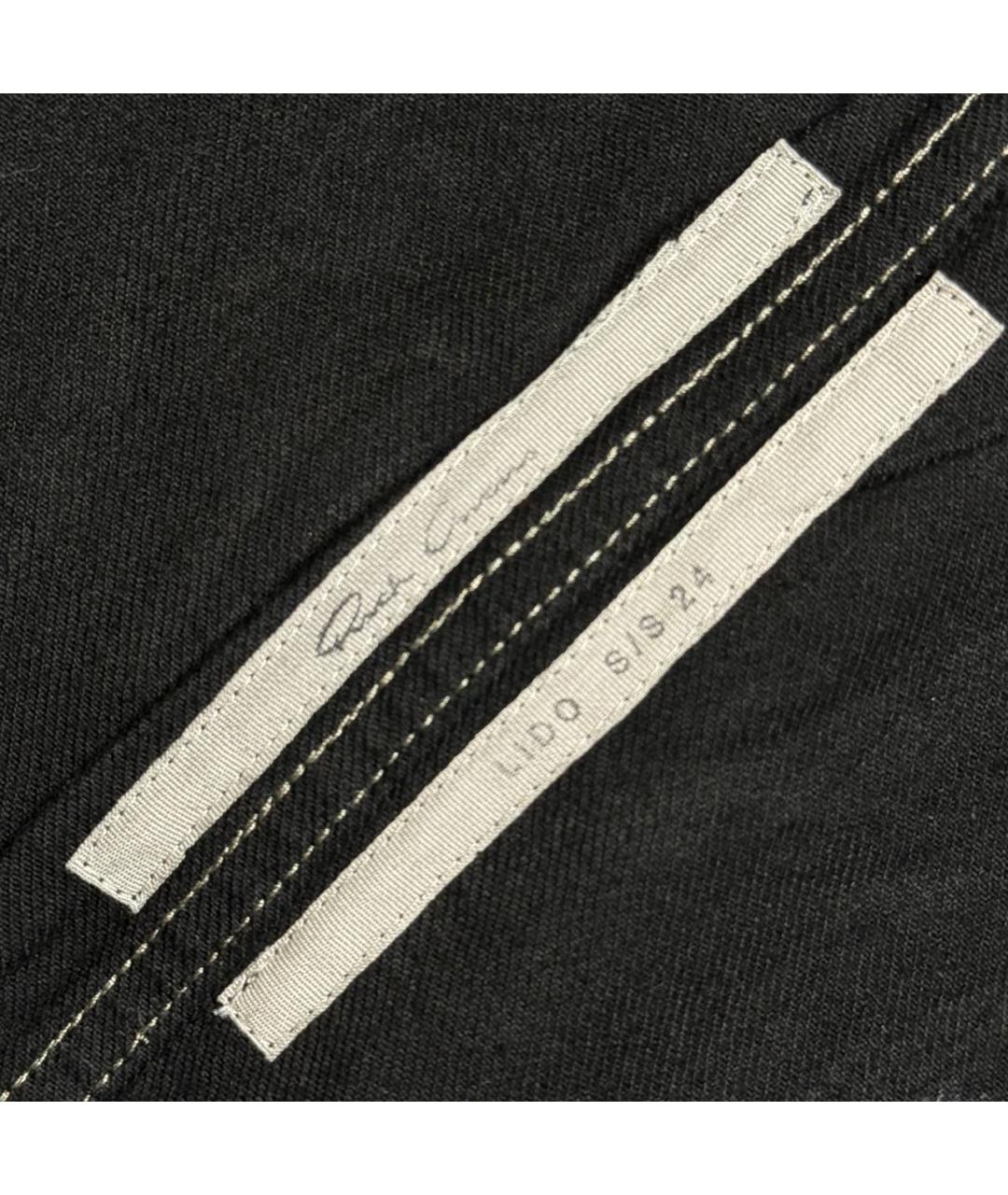 RICK OWENS Черная деним куртка, фото 9