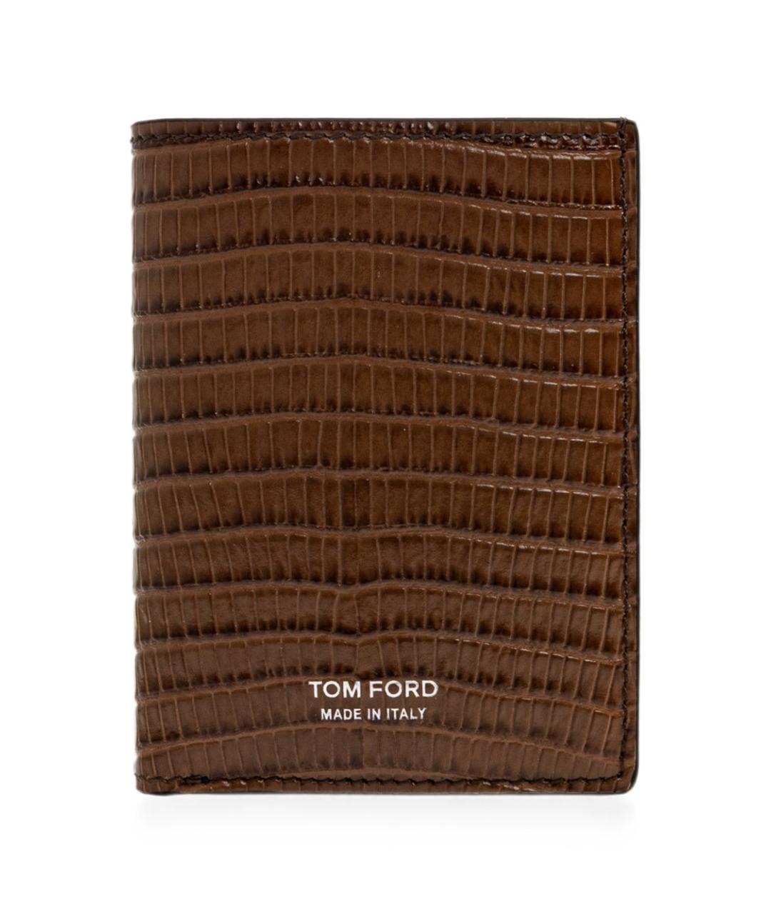 TOM FORD Коричневый кожаный кошелек, фото 1