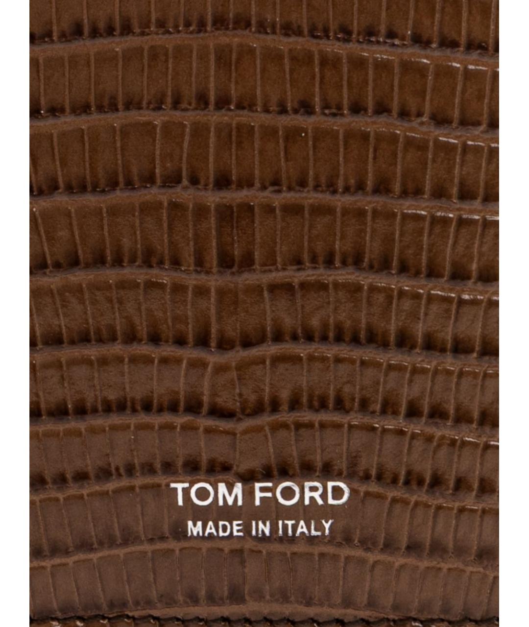TOM FORD Коричневый кожаный кошелек, фото 3