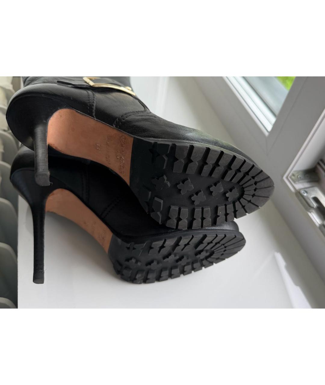 JIMMY CHOO Черные кожаные сапоги, фото 5