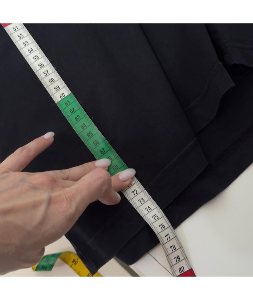 VETEMENTS Черная хлопковая футболка, фото 8