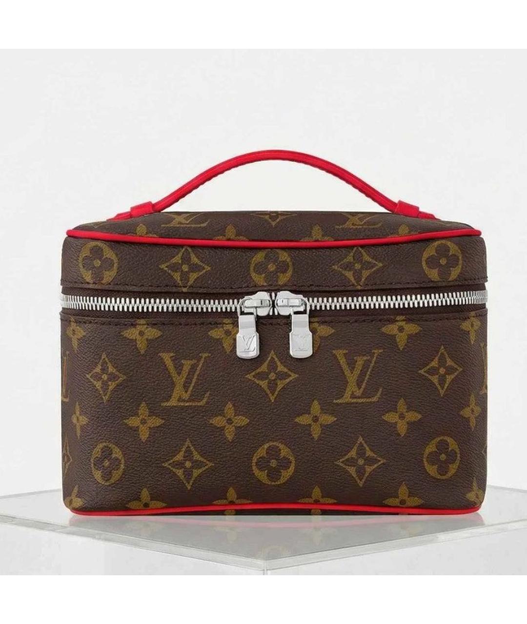 LOUIS VUITTON Коричневая канва косметичка, фото 9
