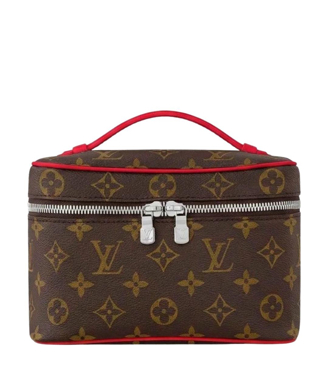 LOUIS VUITTON Коричневая канва косметичка, фото 1