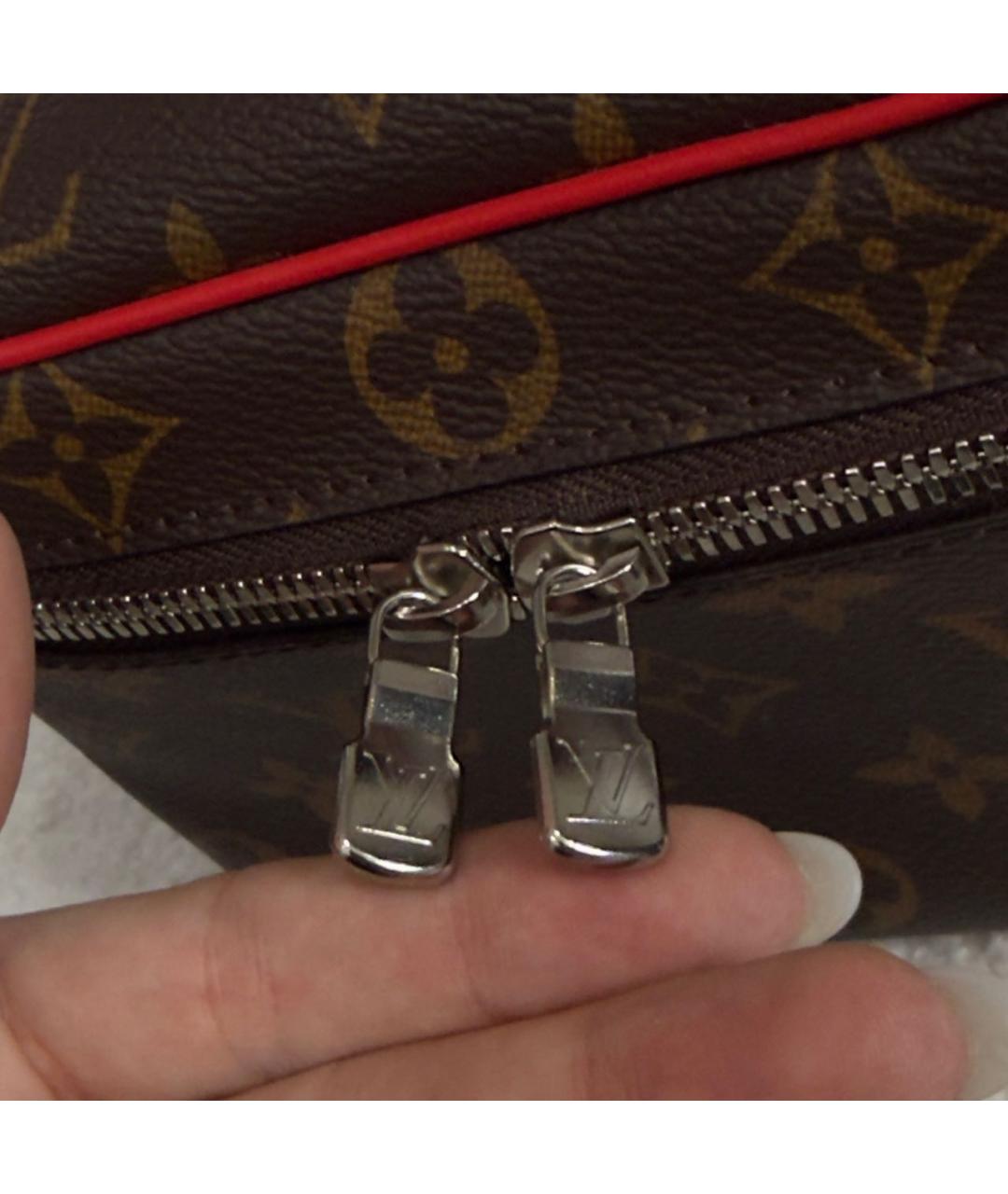 LOUIS VUITTON Коричневая канва косметичка, фото 5