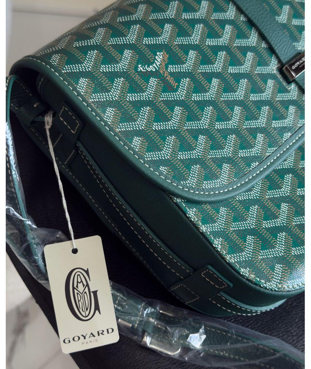 GOYARD Зеленая кожаная сумка через плечо, фото 3