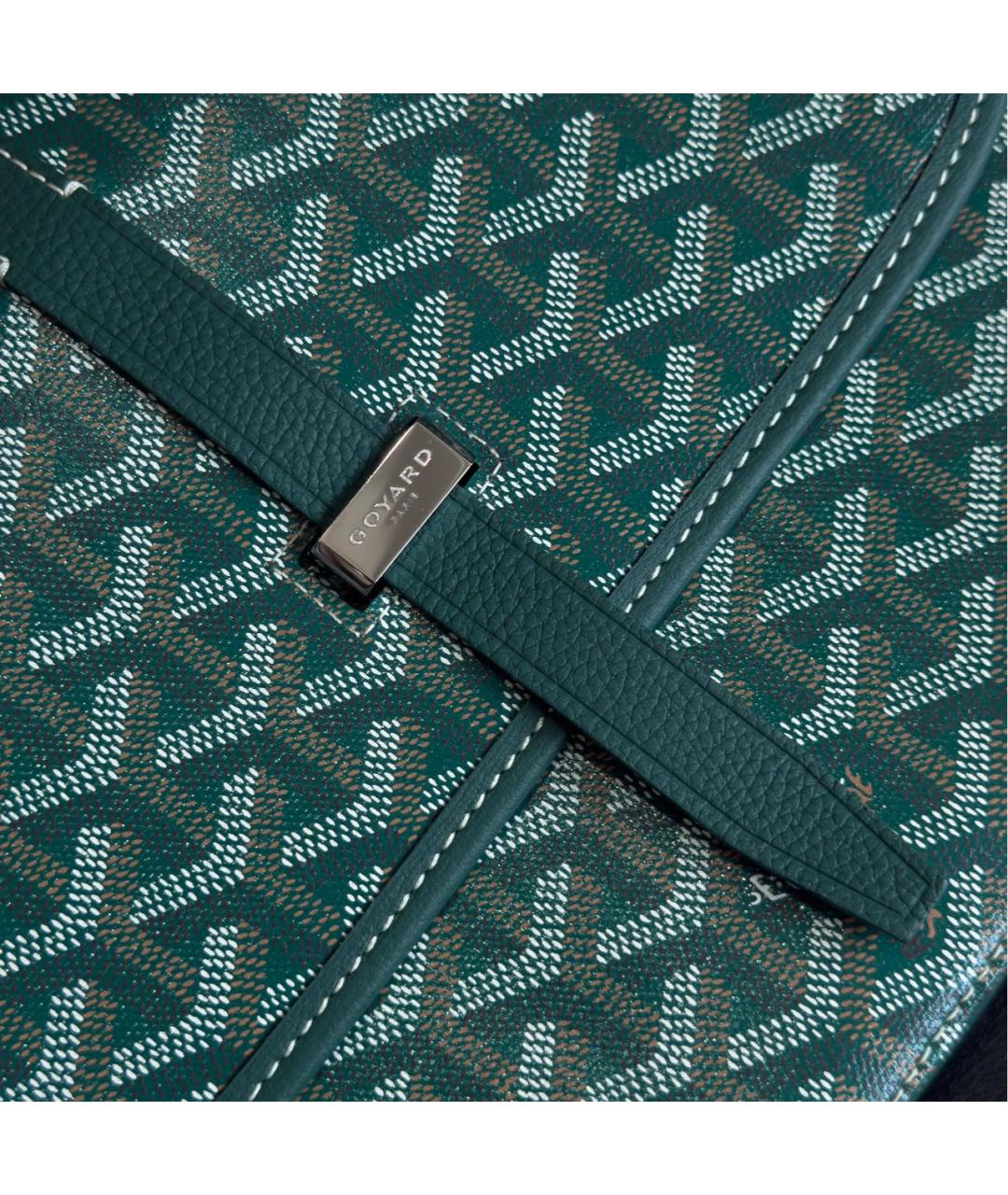 GOYARD Зеленая кожаная сумка через плечо, фото 4