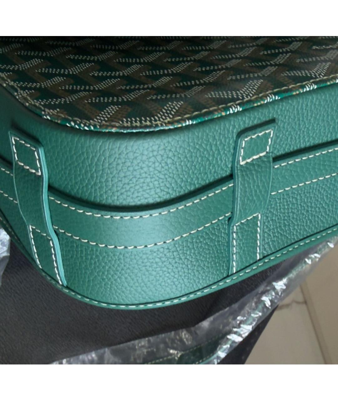 GOYARD Зеленая кожаная сумка через плечо, фото 8