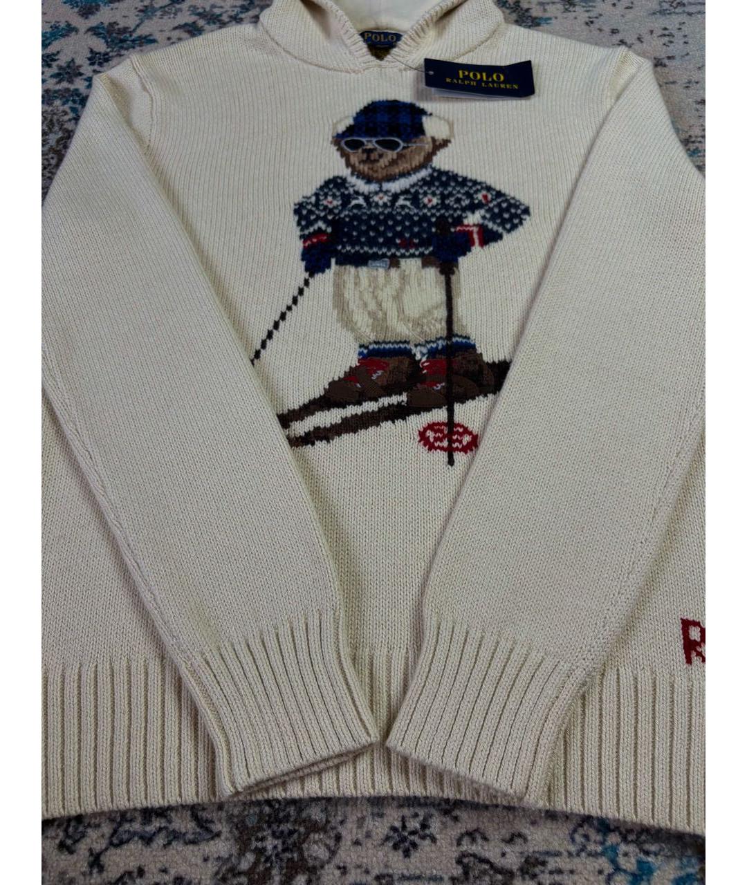 POLO RALPH LAUREN Бежевый хлопковый джемпер / свитер, фото 4