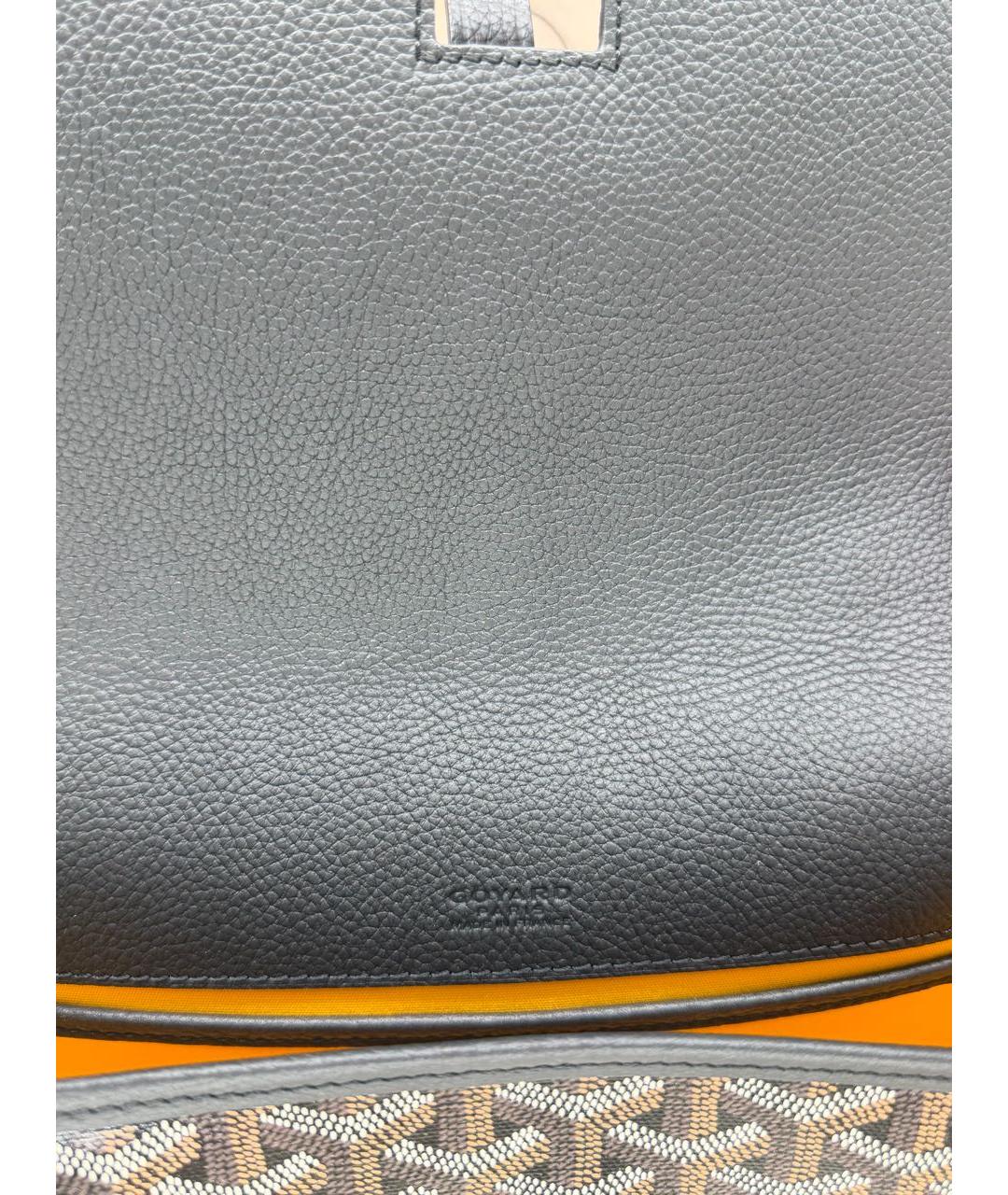 GOYARD Черная кожаная сумка на плечо, фото 4