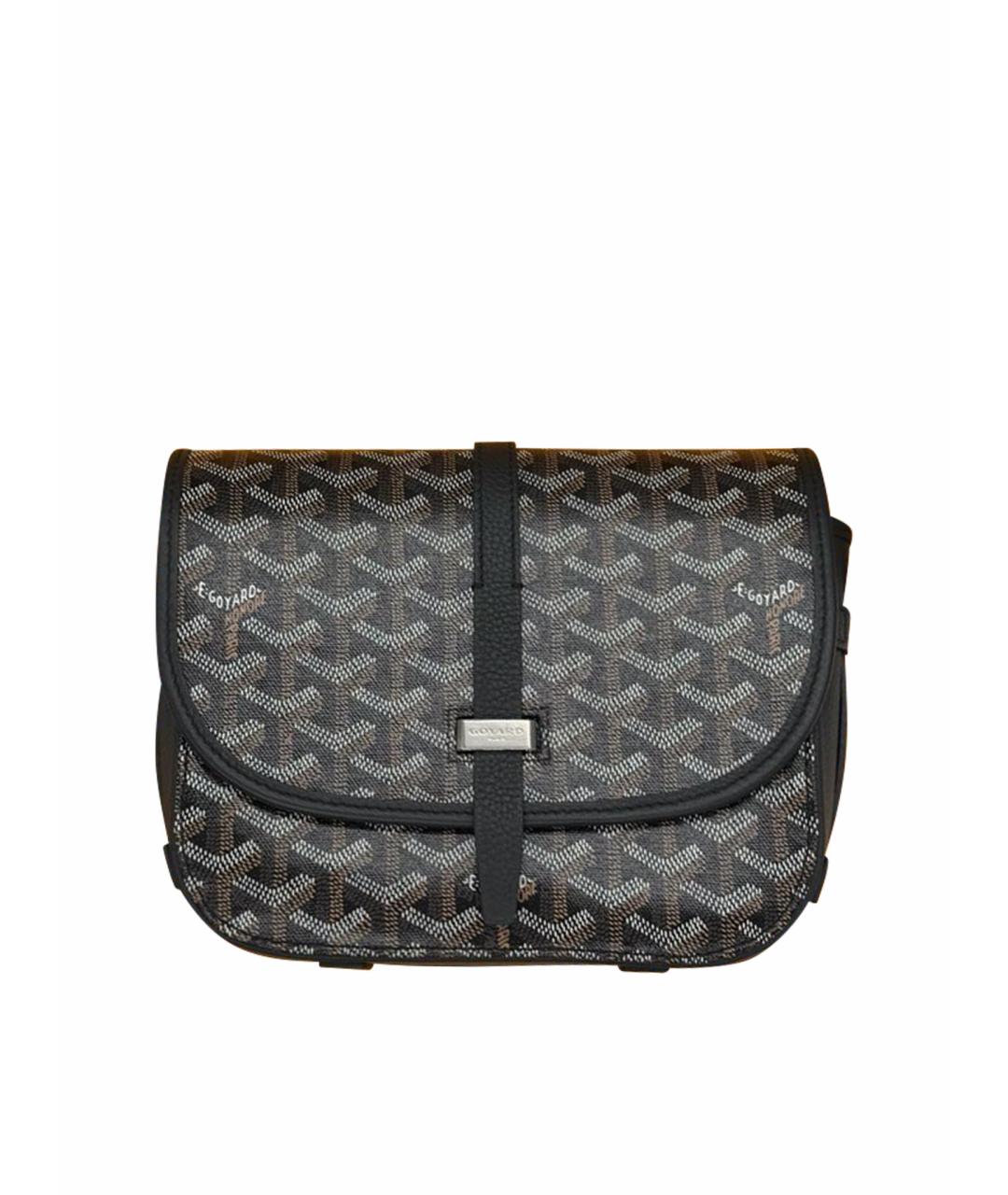 GOYARD Черная кожаная сумка на плечо, фото 1