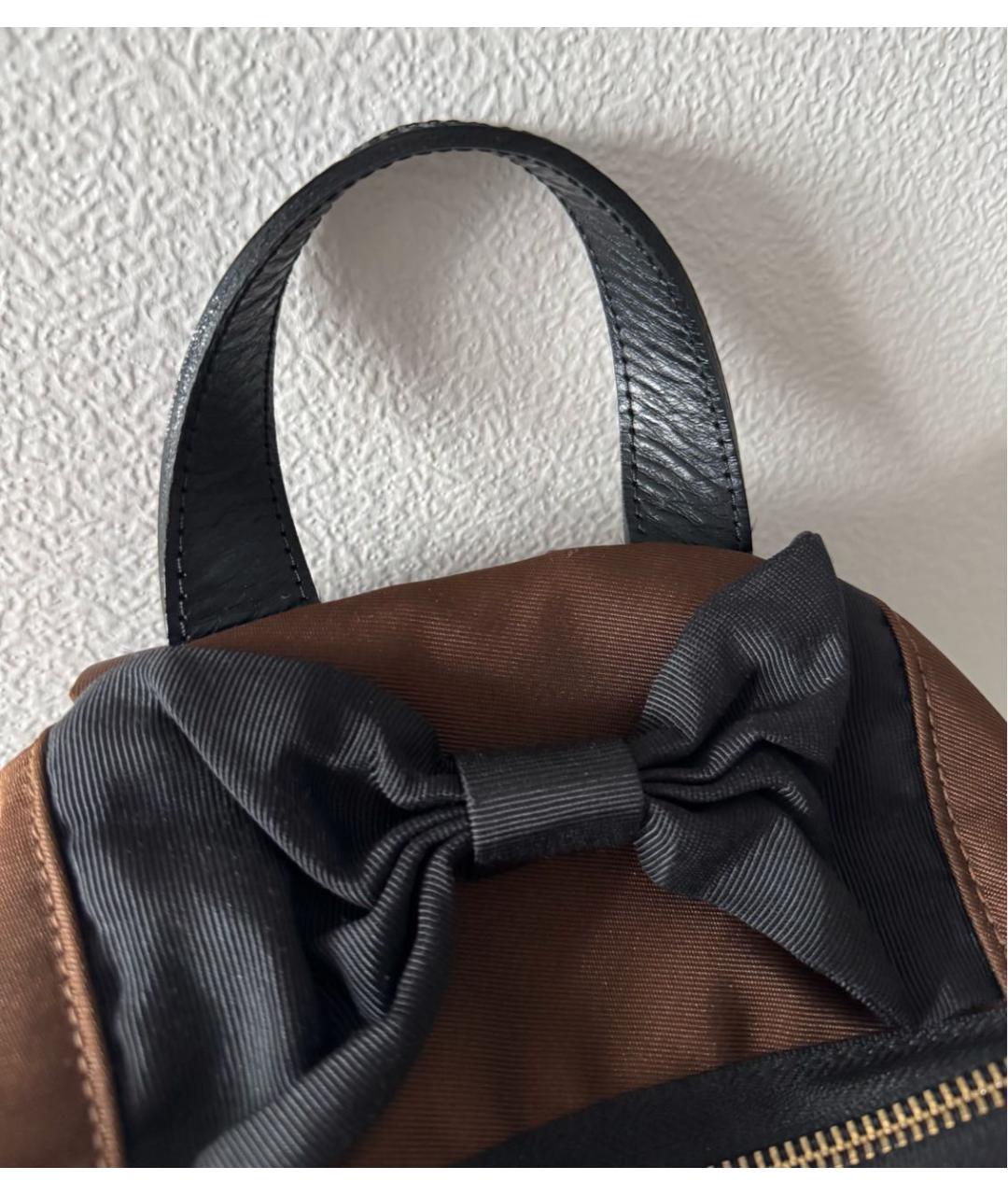 LANVIN Коричневый нейлоновый рюкзак, фото 3