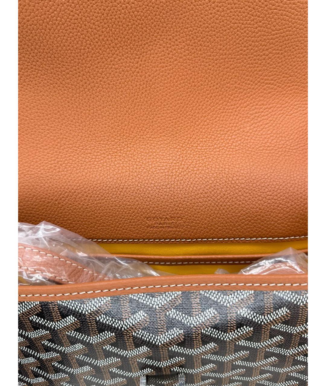 GOYARD Коричневая кожаная сумка на плечо, фото 4