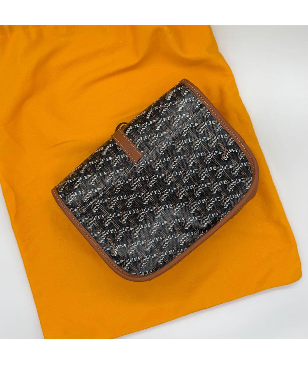 GOYARD Коричневая кожаная сумка на плечо, фото 2