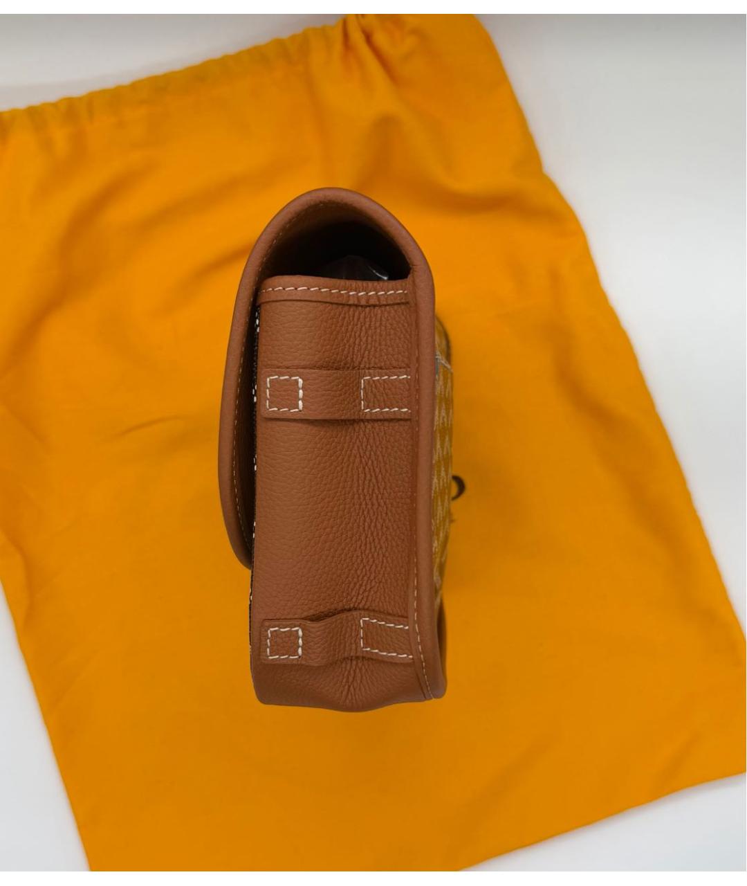GOYARD Коричневая кожаная сумка на плечо, фото 3