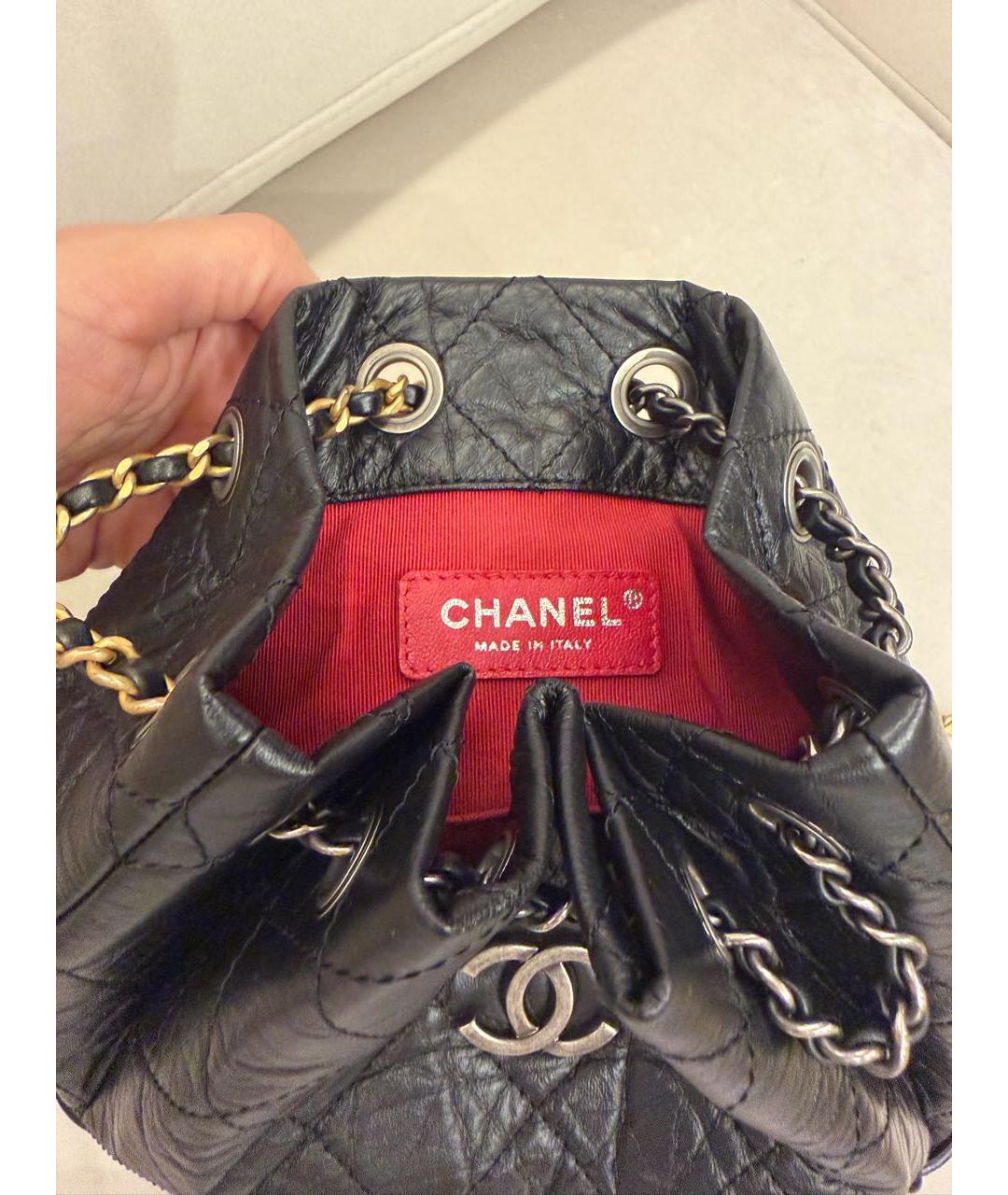 CHANEL Черный кожаный рюкзак, фото 5