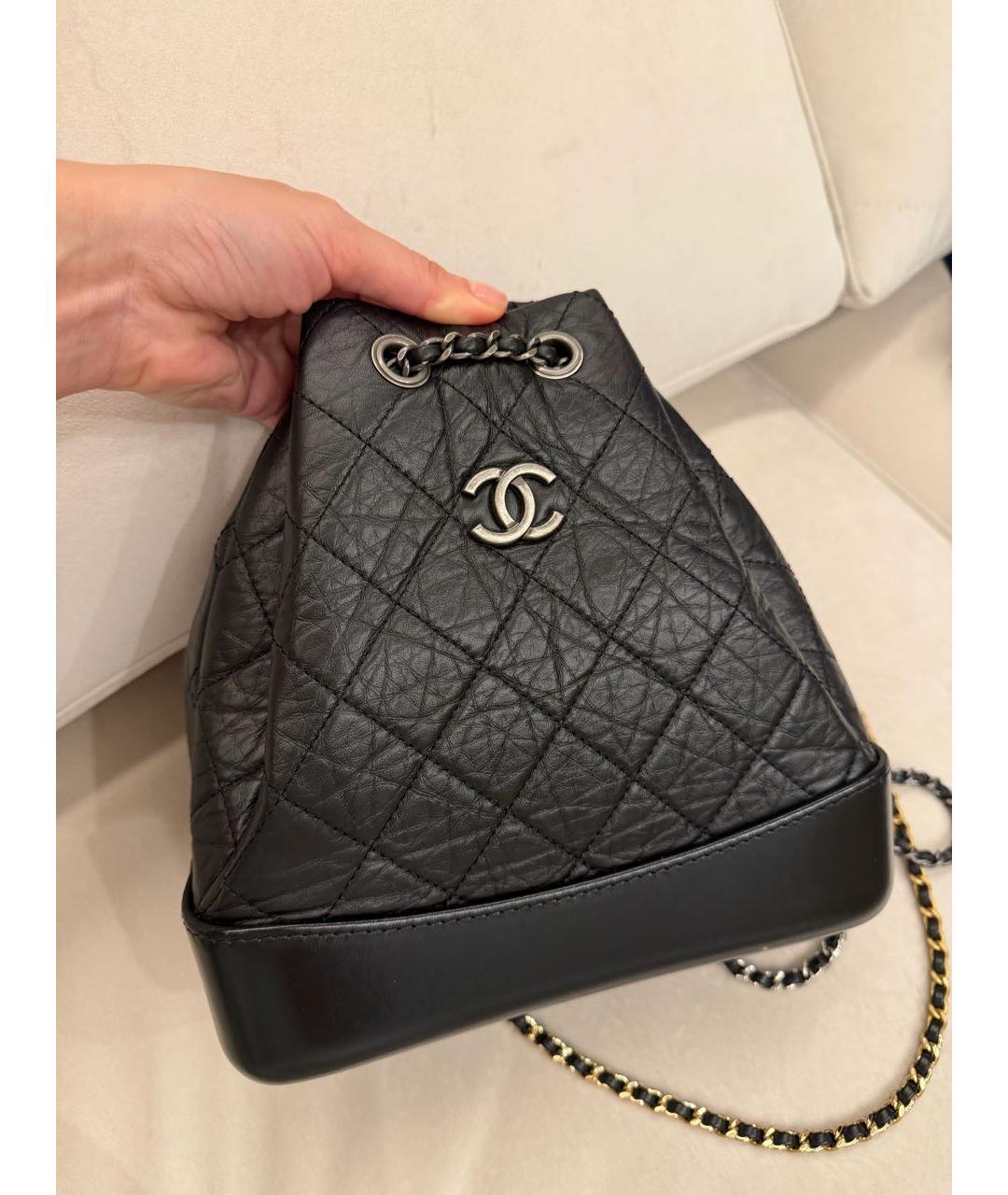 CHANEL Черный кожаный рюкзак, фото 8