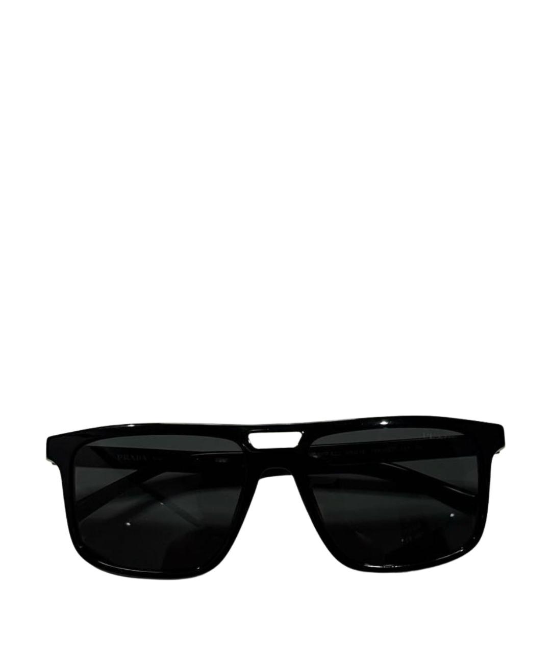 PRADA Черные пластиковые солнцезащитные очки, фото 1