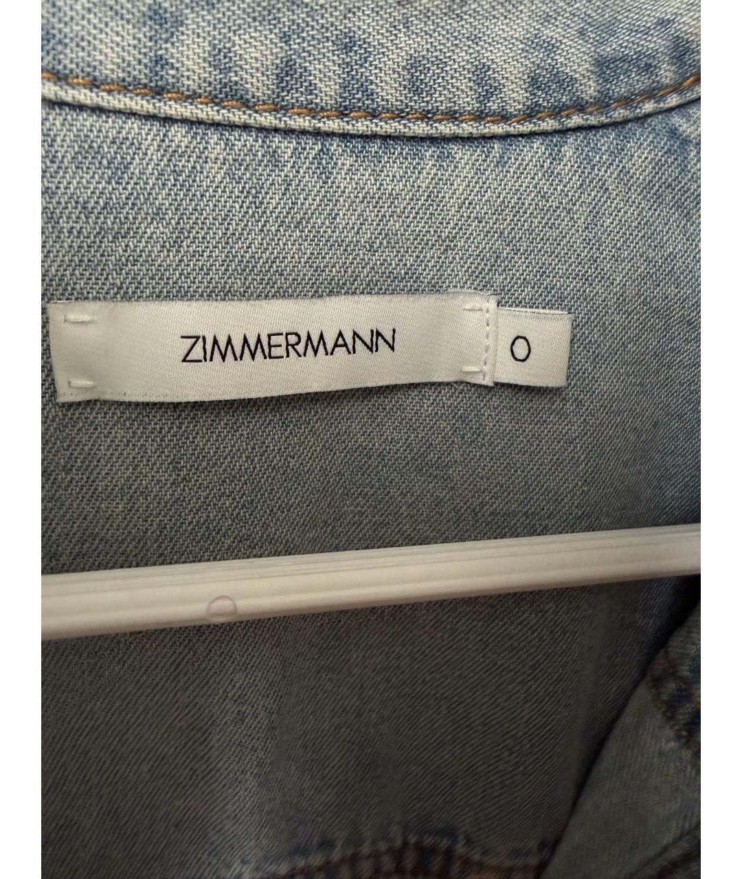ZIMMERMANN Голубое деним повседневное платье, фото 5